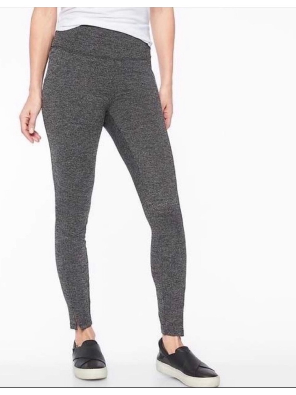 Athleta Mercer Black Herringbone Ankle Pants | M